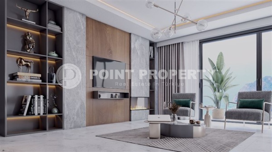 Просторная двухэтажная вилла  4+1с бассейном и садом, в элитном районе Аланьи - Тепе-id-7636-фото-3