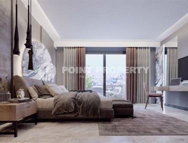 Просторная двухэтажная вилла  4+1с бассейном и садом, в элитном районе Аланьи - Тепе-id-7636-фото-4