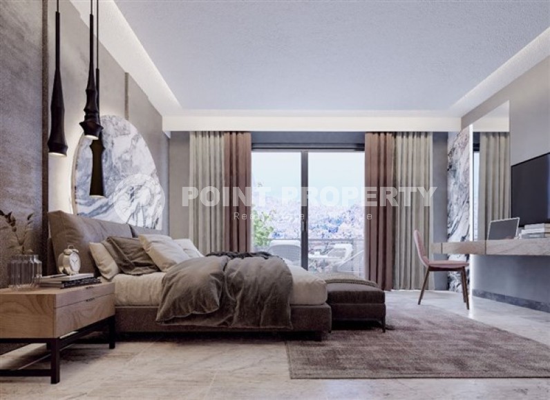 Просторная двухэтажная вилла  4+1с бассейном и садом, в элитном районе Аланьи - Тепе-id-7636-фото-4