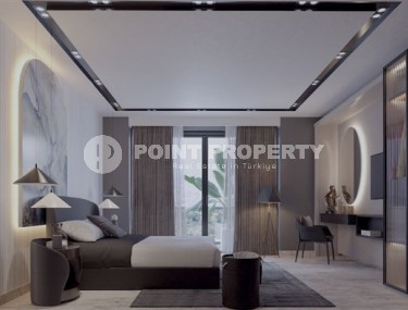 Просторная двухэтажная вилла  4+1с бассейном и садом, в элитном районе Аланьи - Тепе-id-7636-фото-5