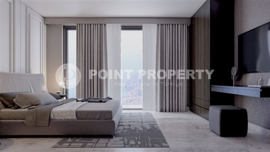 Просторная двухэтажная вилла  4+1с бассейном и садом, в элитном районе Аланьи - Тепе-id-7636-фото-7