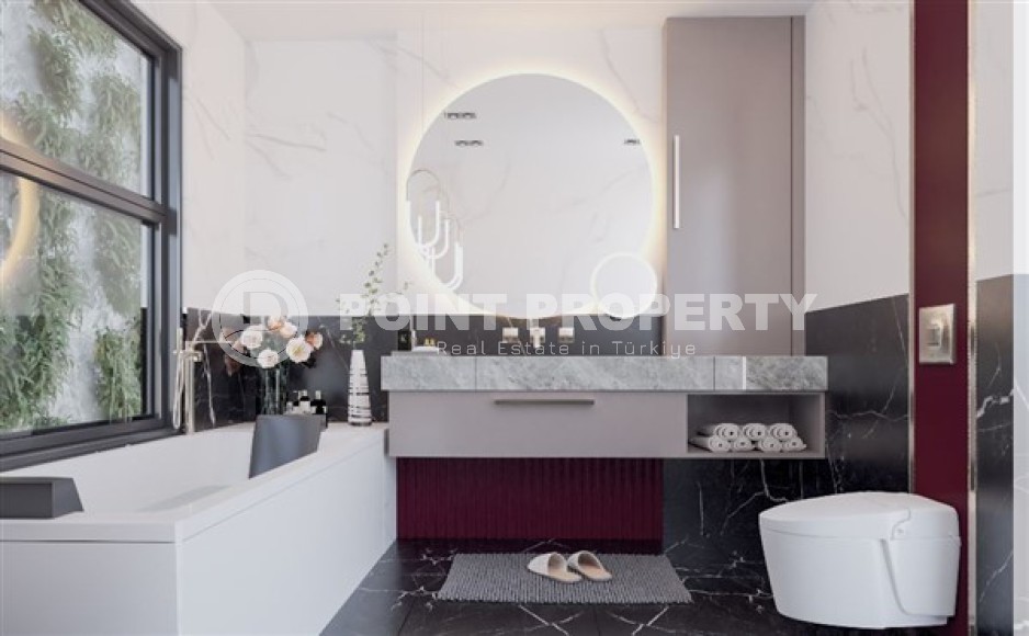 Просторная двухэтажная вилла  4+1с бассейном и садом, в элитном районе Аланьи - Тепе-id-7636-фото-9