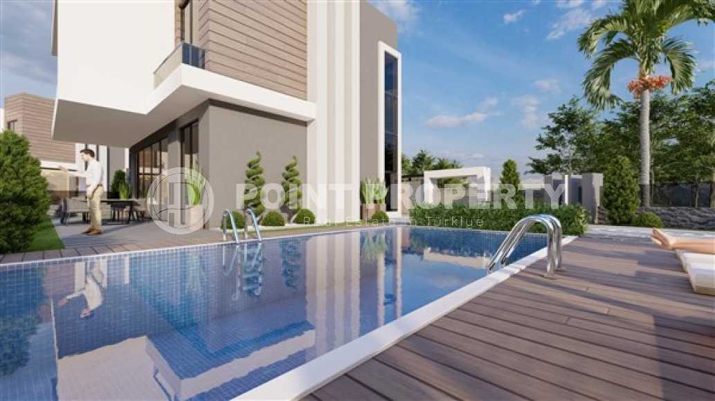 Просторная двухэтажная вилла  4+1с бассейном и садом, в элитном районе Аланьи - Тепе-id-7636-фото-10