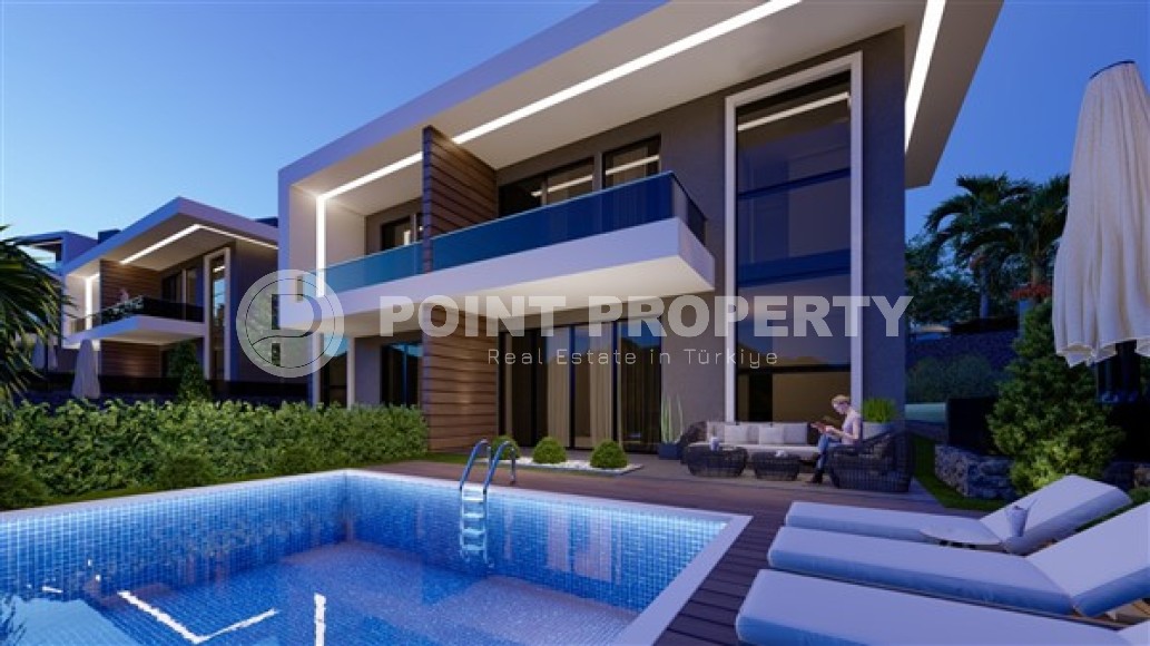 Просторная двухэтажная вилла  4+1с бассейном и садом, в элитном районе Аланьи - Тепе-id-7636-фото-12