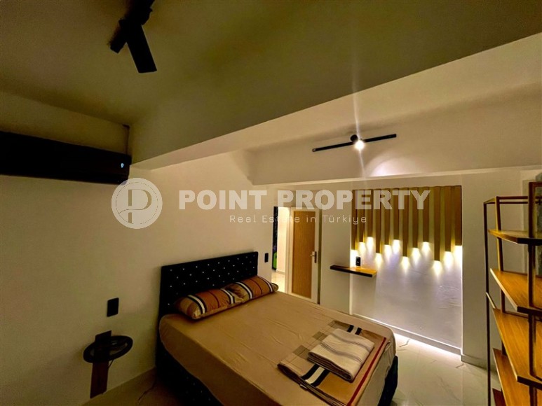 Стильная квартира с дизайнерским ремонтом в 100 метрах от знаменитого пляжа Клеопатры, в центре Аланьи-id-7679-фото-8