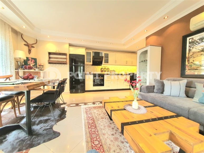 Современная квартира 2+1 с собственным садом, в престижном районе Аланьи - Тепе-id-7682-фото-3