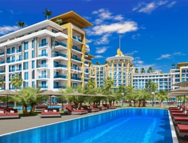 Квартира в ультрасовременном жилом комплексе в 300 метрах от моря, в живописном районе Аланьи - Тюрклер-id-7688-фото-5