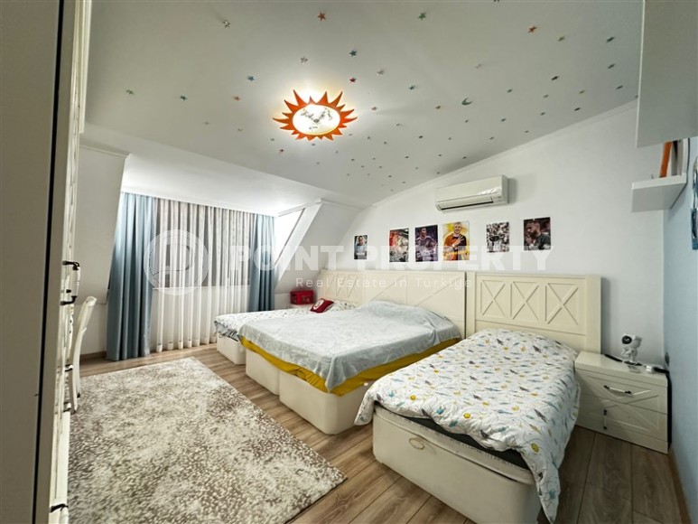 Комфортабельная двухуровневая квартира с видом на зеленый сад и горы, в популярном районе Аланьи - Нижняя Оба-id-7693-фото-6