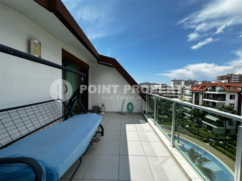 Комфортабельная двухуровневая квартира с видом на зеленый сад и горы, в популярном районе Аланьи - Нижняя Оба-id-7693-фото-17