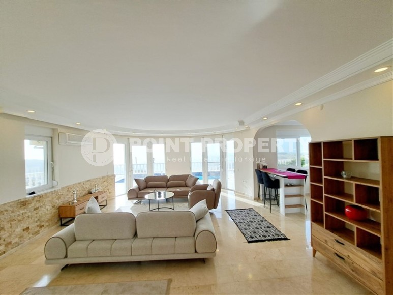 Атмосферная вилла с панорамным видом на море и горы, в живописном, экологически чистом районе Аланьи - Каргыджак-id-7705-фото-4