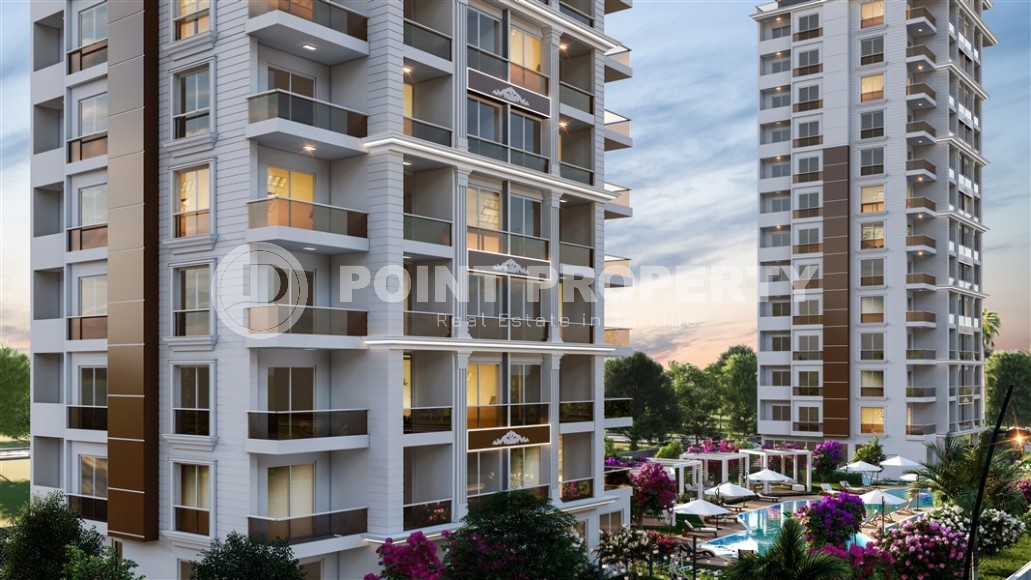 Апартаменты в жилом комплексе на этапе строительства в курортном районе Мерсина - Тедже-id-7719-фото-7