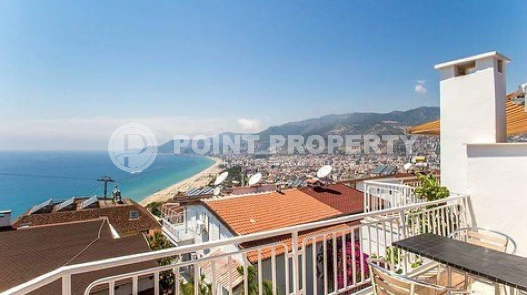 Duplex apartment 2+1 with panoramic views of the sea and Mount Kale, ten minutes walk from the center of Alanya-id-7731-photo-7