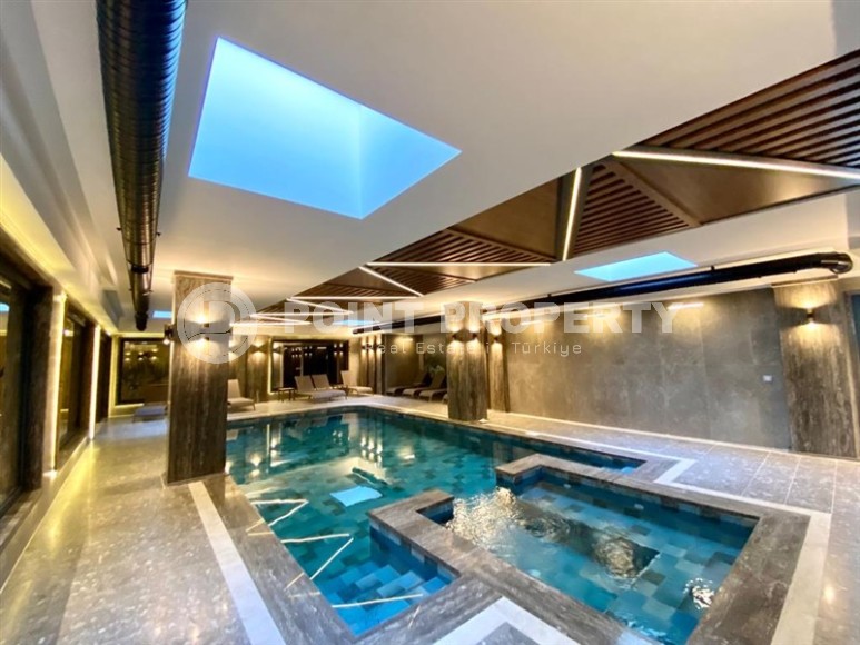 New two-level 3+1 apartment in an elite residential complex with a “city within a city” infrastructure, in a quiet area of Alanya - Kargicak-id-7733-photo-21