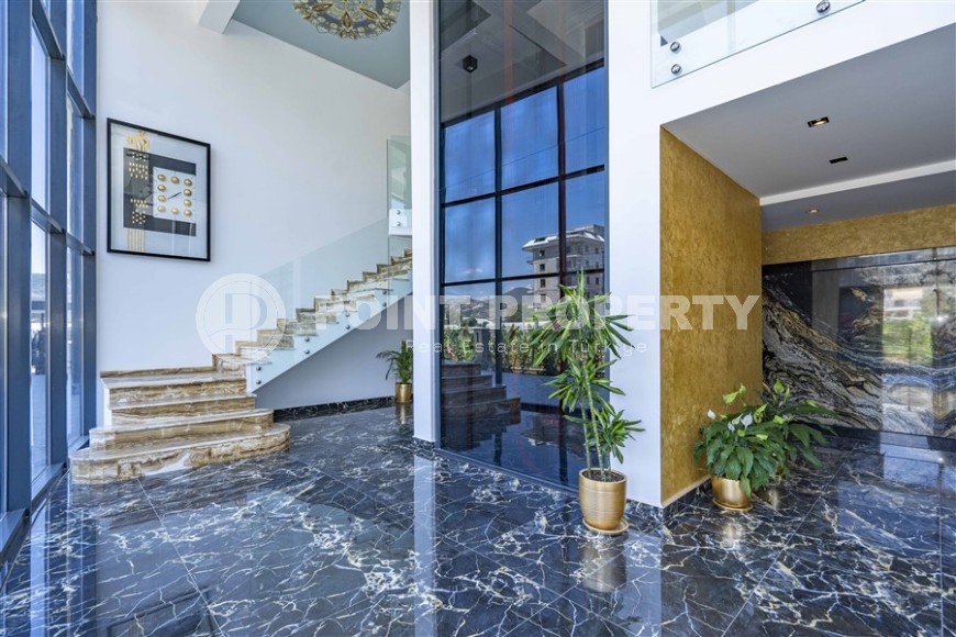 Атмосферная линейная квартира с видом на море и живописную банановую рощу, в престижном районе Аланьи - Каргыджак-id-7738-фото-21