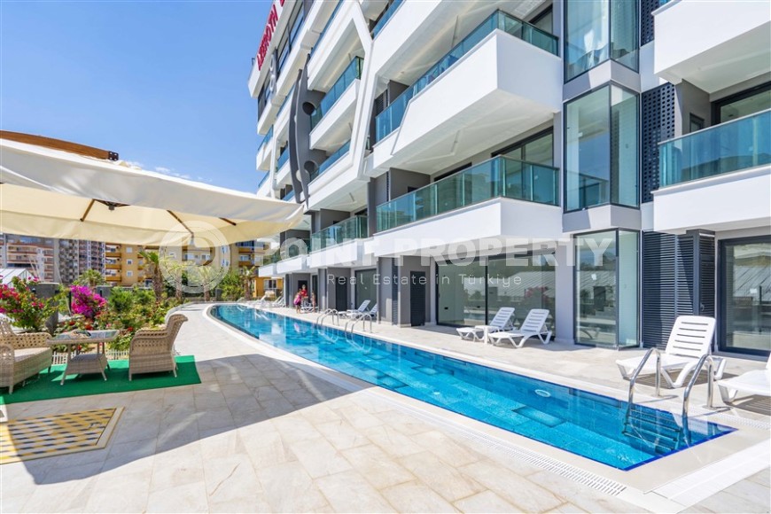 Атмосферная линейная квартира с видом на море и живописную банановую рощу, в престижном районе Аланьи - Каргыджак-id-7738-фото-24