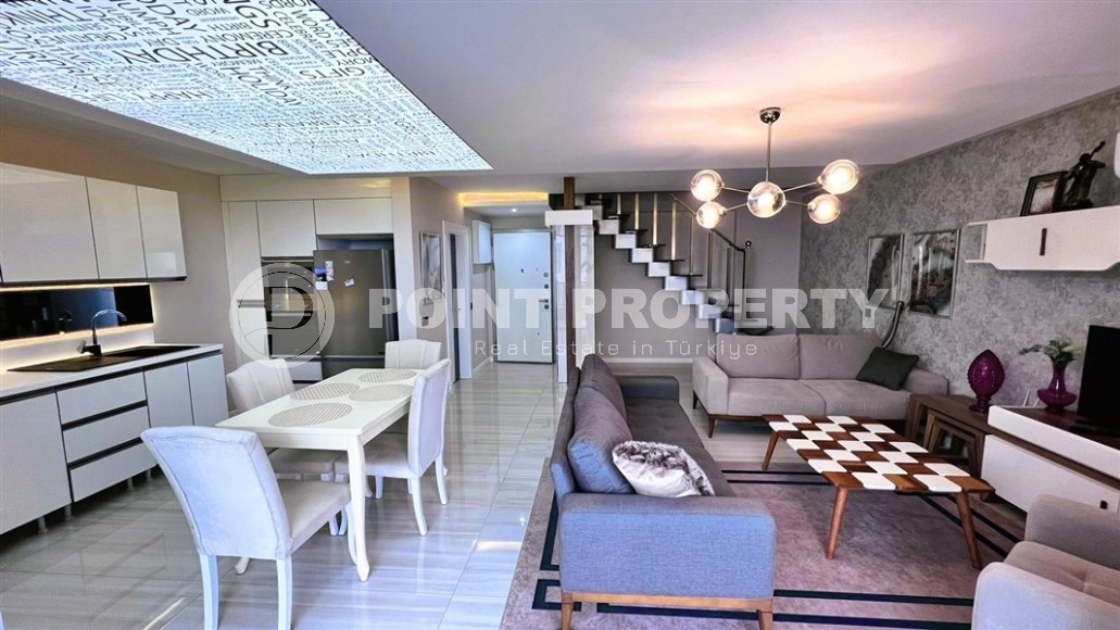 Modern two-level apartment 2+1 in a residential complex built in 2020, 800 meters from the sea-id-7756-photo-5
