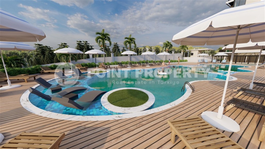 Линейные и двухуровневые квартиры в 8-этажном жилом комплексе на этапе строительства, в новом районе Аланьи - Паяллар-id-7764-фото-8