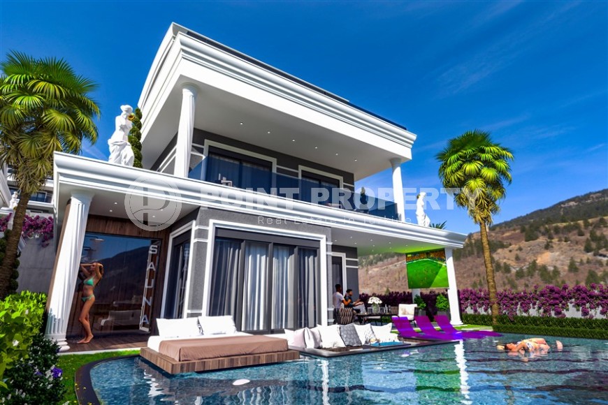 Виллы эксклюзивного дизайна с площадью 360 - 460 м2 в строящемся комплексе, район Каргыджак, дата завершения работ декабрь 2024 года-id-3193-фото-17