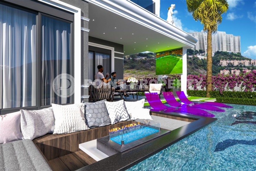 Виллы эксклюзивного дизайна с площадью 360 - 460 м2 в строящемся комплексе, район Каргыджак, дата завершения работ декабрь 2024 года-id-3193-фото-18