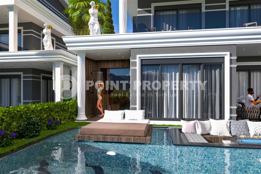 Виллы эксклюзивного дизайна с площадью 360 - 460 м2 в строящемся комплексе, район Каргыджак, дата завершения работ декабрь 2024 года-id-3193-фото-19