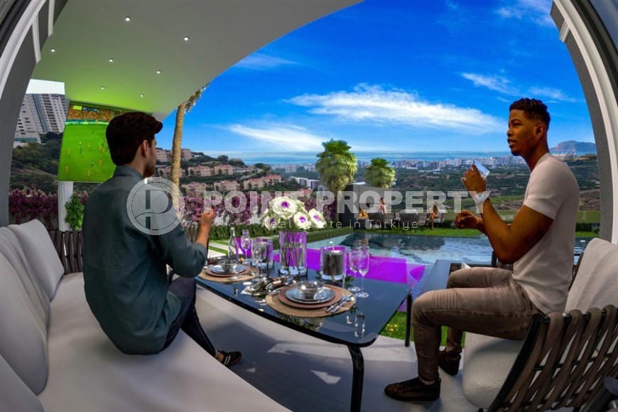 Виллы эксклюзивного дизайна с площадью 360 - 460 м2 в строящемся комплексе, район Каргыджак, дата завершения работ декабрь 2024 года-id-3193-фото-20