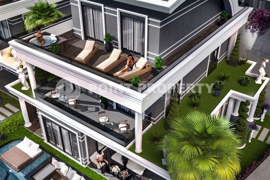 Виллы эксклюзивного дизайна с площадью 360 - 460 м2 в строящемся комплексе, район Каргыджак, дата завершения работ декабрь 2024 года-id-3193-фото-24