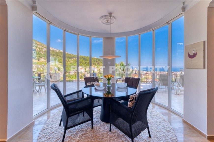 Комфортабельная вилла 3+1 с видом на море, в зеленом, экологически чистом районе Аланьи - Тепе-id-7785-фото-6