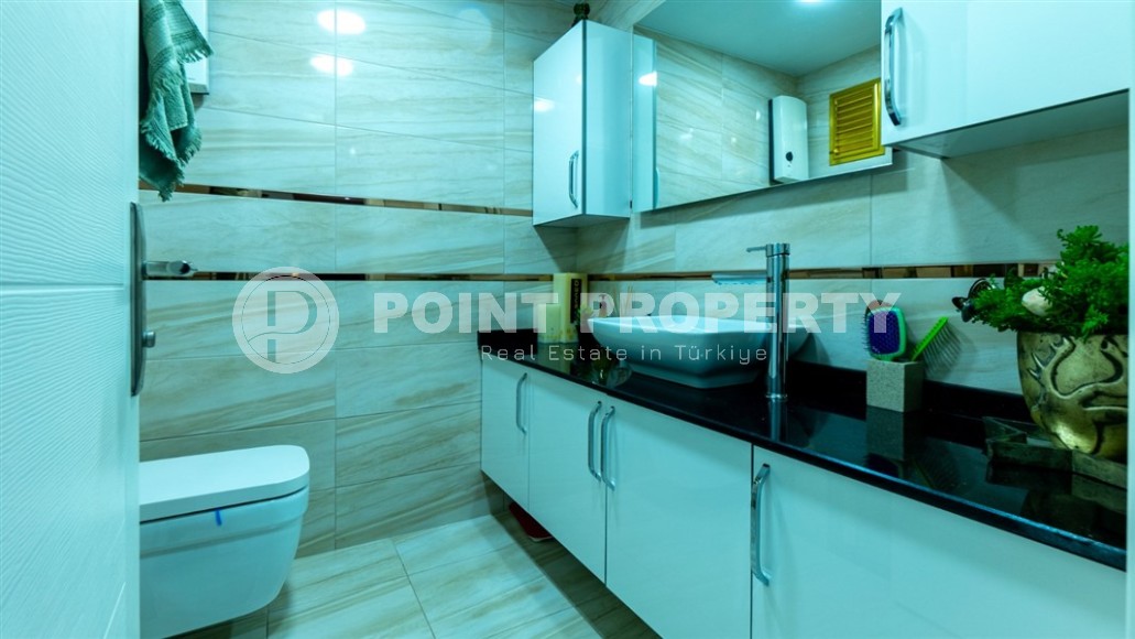 Современная двухуровневая квартира 2+1, общей площадью 120 м2, на 5-м этаже с мансардой в центре Аланьи-id-7801-фото-12