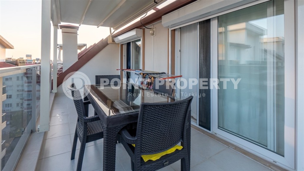 Современная двухуровневая квартира 2+1, общей площадью 120 м2, на 5-м этаже с мансардой в центре Аланьи-id-7801-фото-14