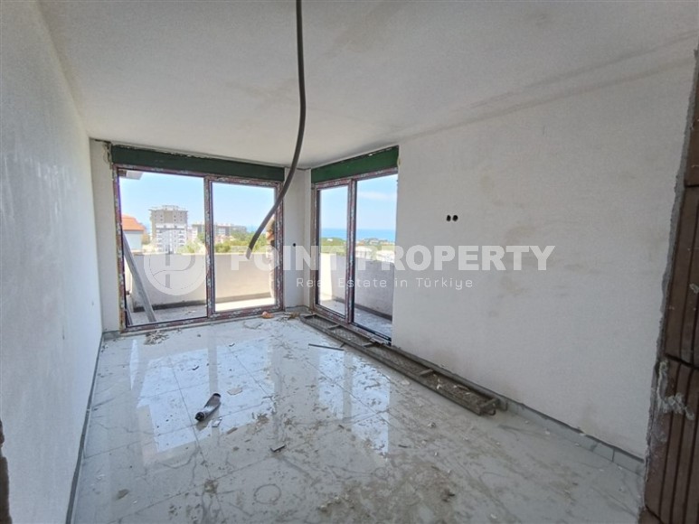 Панорамная двухуровневая квартира с видом на море, в живописном районе Аланьи - Авсаллар-id-7288-фото-9