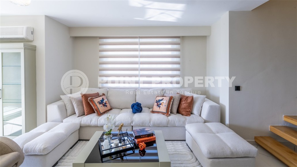 Атмосферная двухуровневая квартира в 50 метрах от моря, в центре европейского района Аланьи - Нижняя Оба-id-7839-фото-3