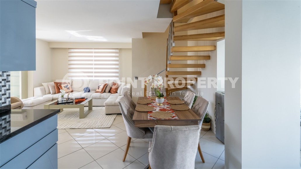 Atmospheric two-level apartment 50 meters from the sea, in the center of the European region of Alanya - Lower Oba-id-7839-photo-5