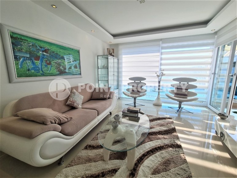 Атмосферная квартира 2+1 с современным дизайном, стильной мебелью и бытовой техникой в спокойном районе Аланьи - Тосмур-id-7921-фото-2