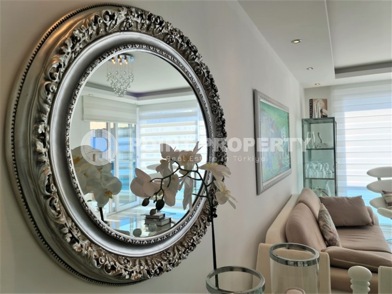 Атмосферная квартира 2+1 с современным дизайном, стильной мебелью и бытовой техникой в спокойном районе Аланьи - Тосмур-id-7921-фото-5