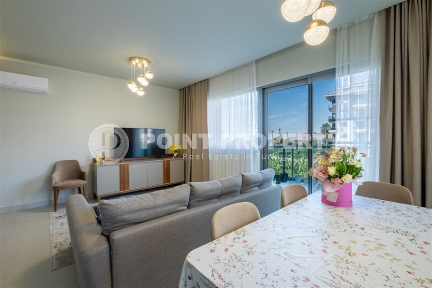 Благоустроенная квартира 2+1 на первой линии от моря, в центре престижного района Аланьи - Кестель-id-7927-фото-3
