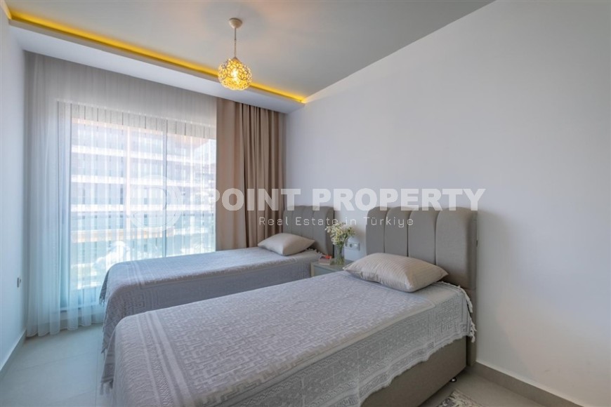 Благоустроенная квартира 2+1 на первой линии от моря, в центре престижного района Аланьи - Кестель-id-7927-фото-9