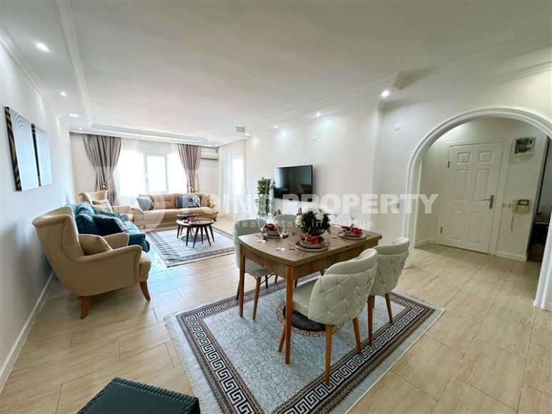 Уютная квартира 2+1 с панорамным видом на город и море, в центре спокойного района Аланьи - Тосмур-id-7362-фото-2