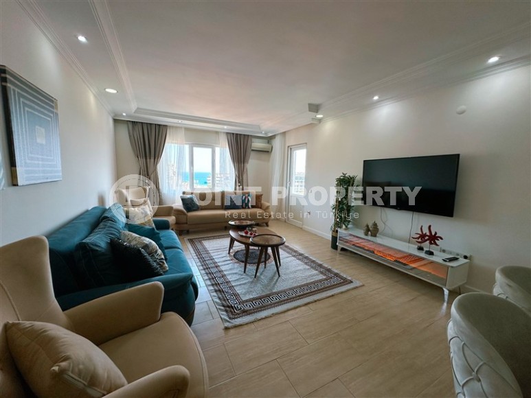 Уютная квартира 2+1 с панорамным видом на город и море, в центре спокойного района Аланьи - Тосмур-id-7362-фото-4