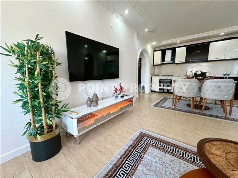 Уютная квартира 2+1 с панорамным видом на город и море, в центре спокойного района Аланьи - Тосмур-id-7362-фото-5