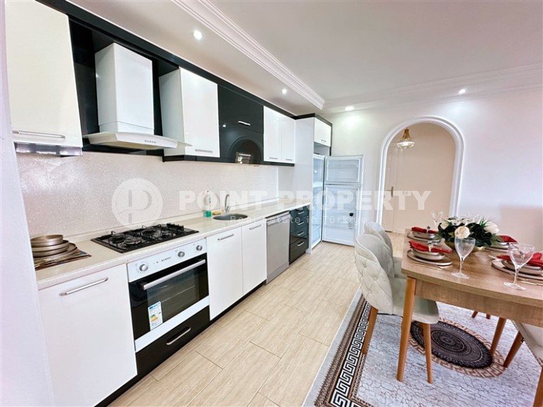 Уютная квартира 2+1 с панорамным видом на город и море, в центре спокойного района Аланьи - Тосмур-id-7362-фото-7