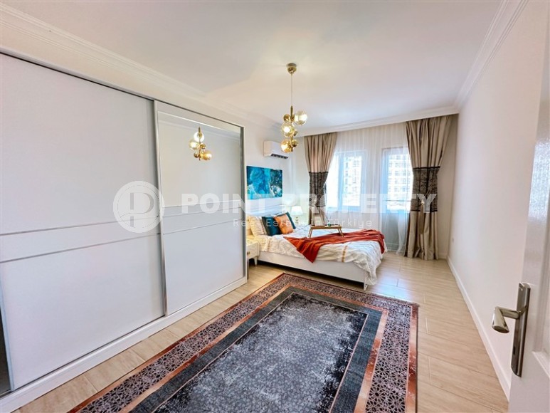 Уютная квартира 2+1 с панорамным видом на город и море, в центре спокойного района Аланьи - Тосмур-id-7362-фото-8