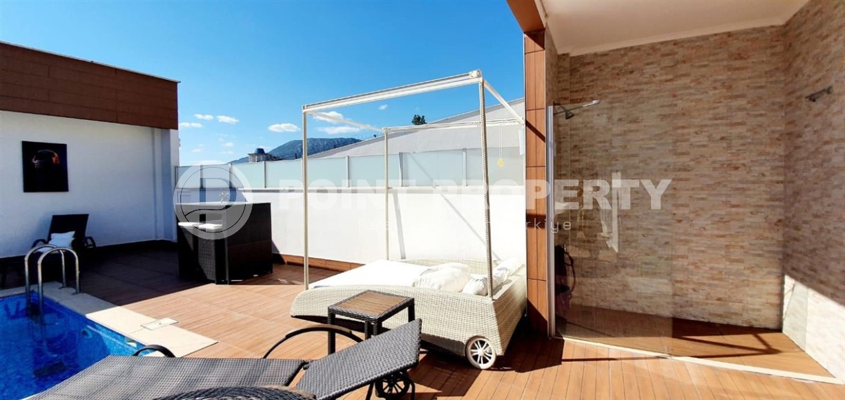 Атмосферная вилла с панорамным видом на город и море, в престижном районе Аланьи - Каргыджак-id-8018-фото-21