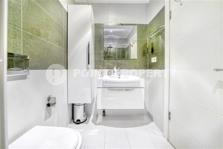 Уютная меблированная студия, 40м², в резиденции на первой береговой линии в районе Кестель, Алания.-id-1632-фото-4