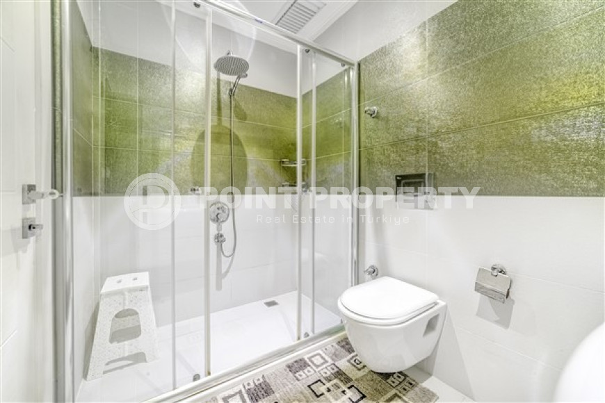 Уютная меблированная студия, 40м², в резиденции на первой береговой линии в районе Кестель, Алания.-id-1632-фото-5