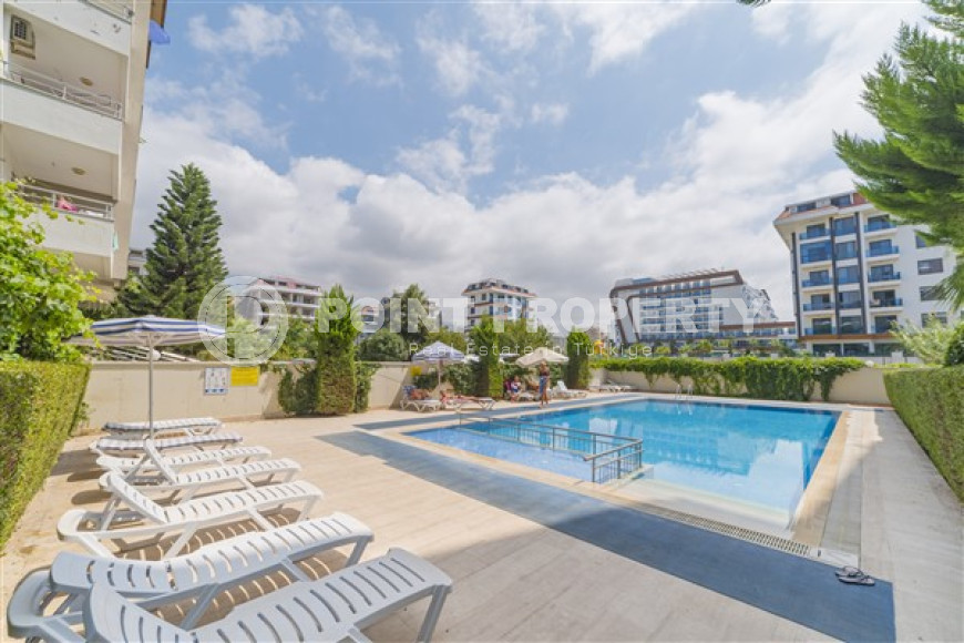 Уютная меблированная студия, 40м², в резиденции на первой береговой линии в районе Кестель, Алания.-id-1632-фото-13