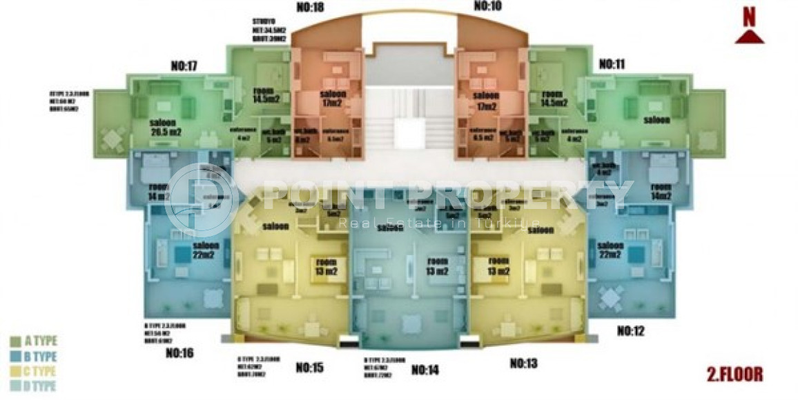 Уютная меблированная студия, 40м², в резиденции на первой береговой линии в районе Кестель, Алания.-id-1632-фото-16