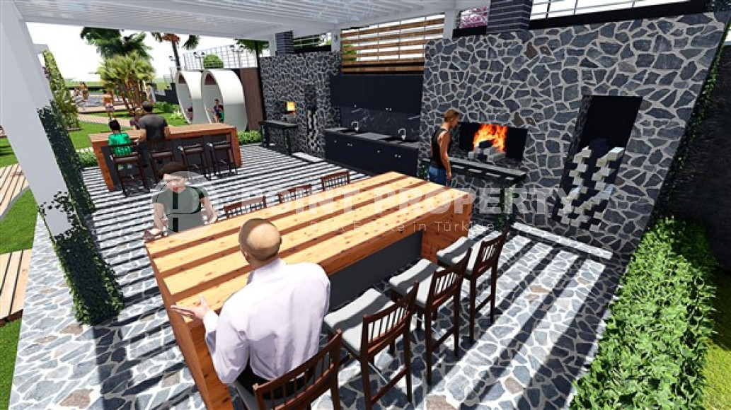 Двухкомнатная квартира, 51м², в строящемся фешенебельном комплексе в Махмутларе, Аланья-id-1634-фото-5