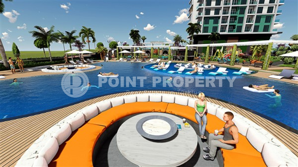 Двухкомнатная квартира, 51м², в строящемся фешенебельном комплексе в Махмутларе, Аланья-id-1634-фото-8