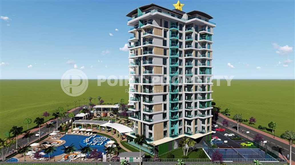 Двухкомнатная квартира, 51м², в строящемся фешенебельном комплексе в Махмутларе, Аланья-id-1634-фото-10