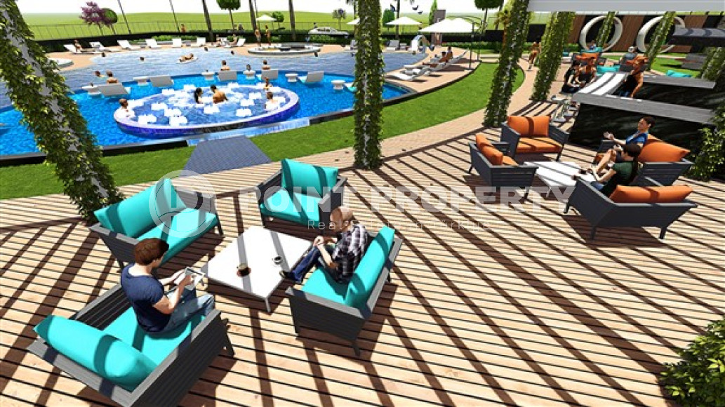 Двухкомнатная квартира, 51м², в строящемся фешенебельном комплексе в Махмутларе, Аланья-id-1634-фото-15